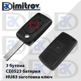 Кутийка ключ Citroen Peugeot